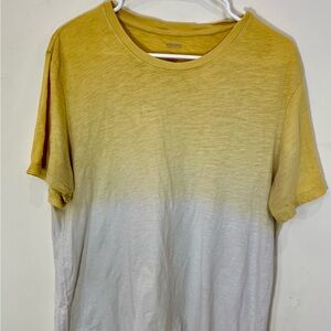 Sonoma Men's Short Sleeve Yellow to White Tee